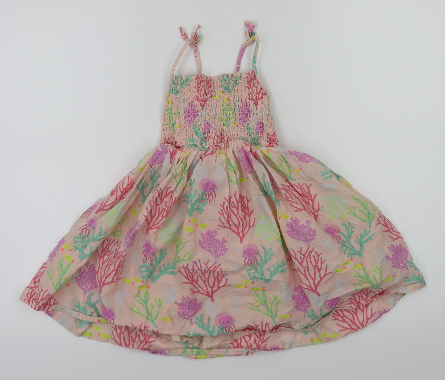 m&s Girls Pink Animal Print  Fit & Flare  Size 4-5 Years