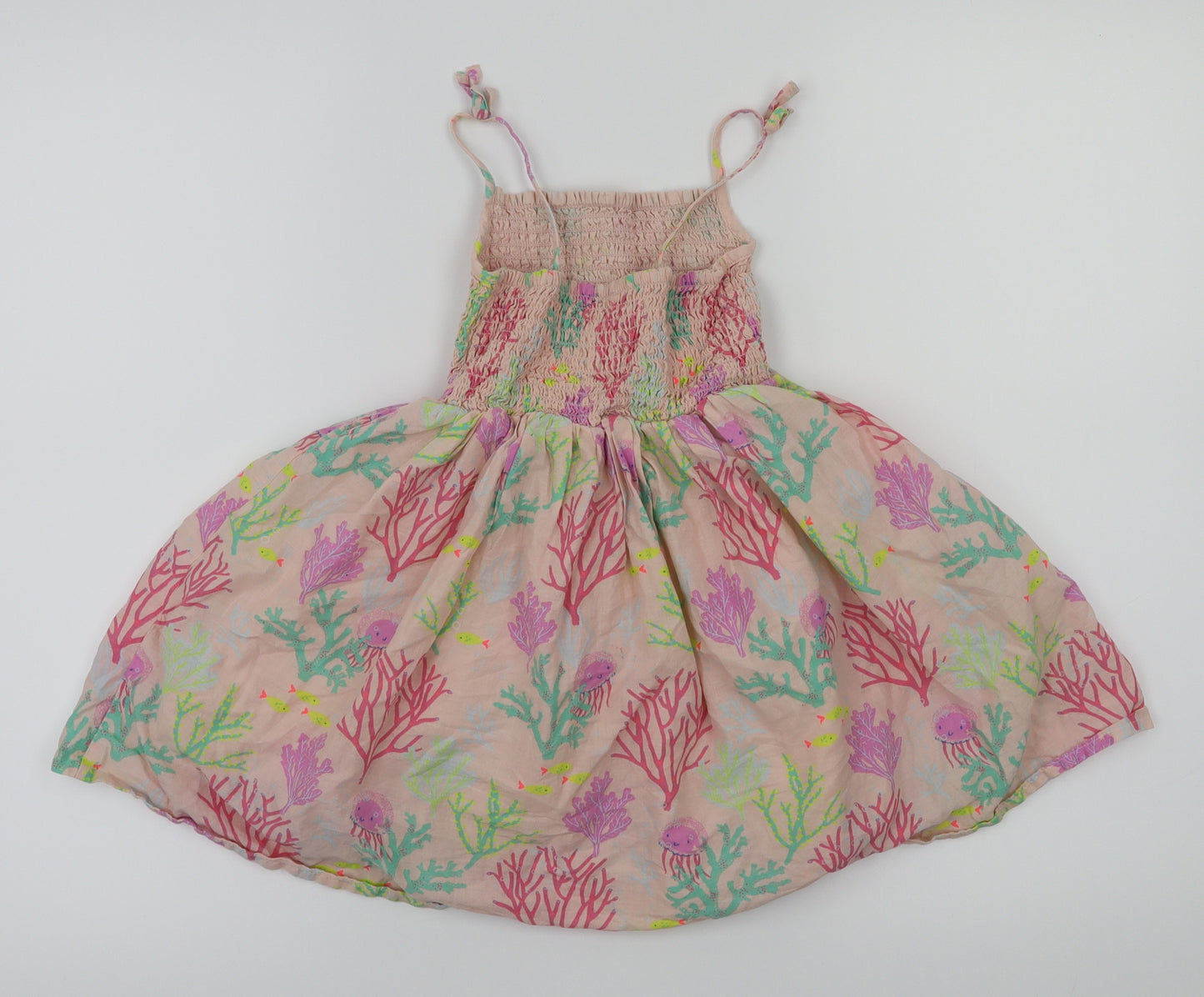 m&s Girls Pink Animal Print  Fit & Flare  Size 4-5 Years