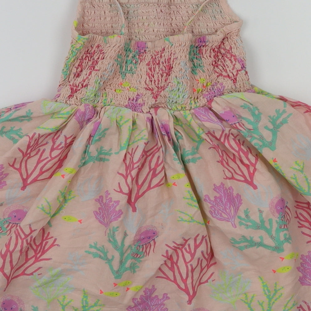 m&s Girls Pink Animal Print  Fit & Flare  Size 4-5 Years