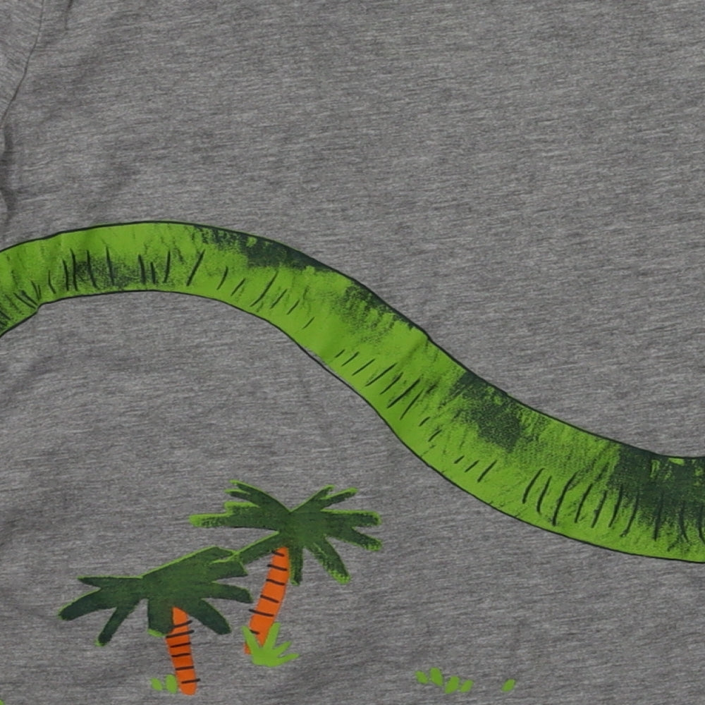 F&F Boys Grey Animal Print  Basic T-Shirt Size 5-6 Years