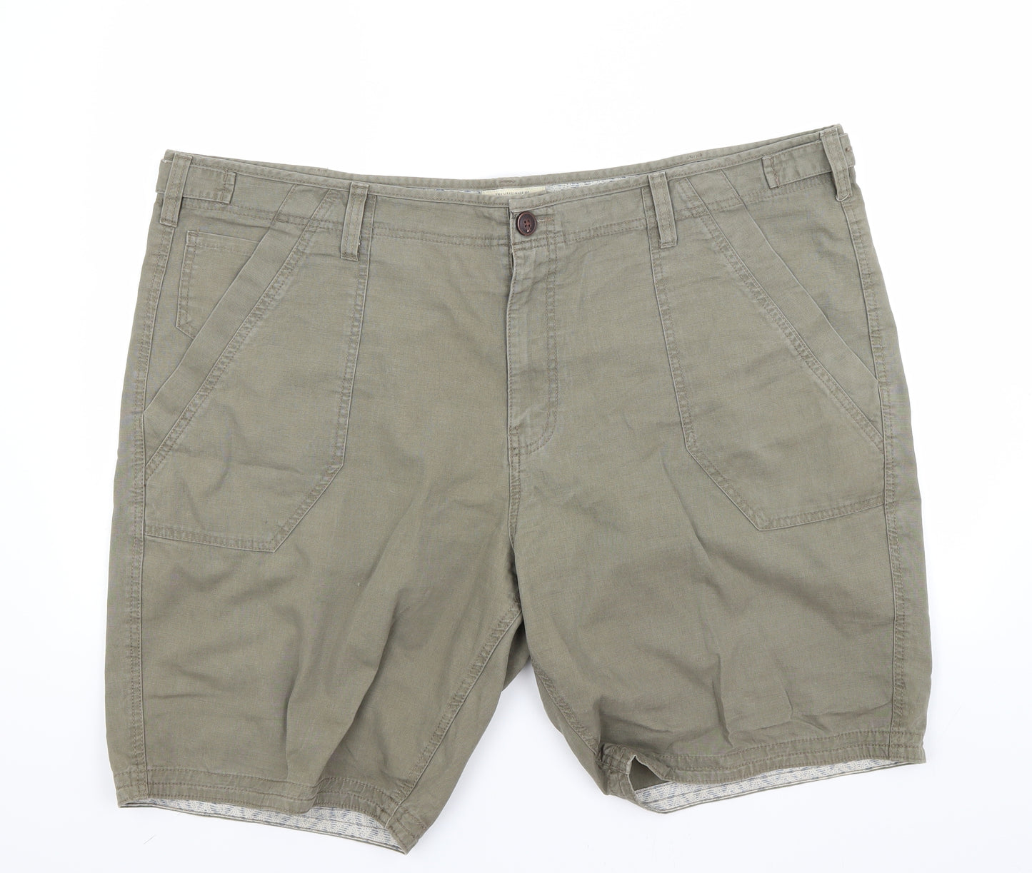MANTARAY PRODUCTS Mens Green  Denim Chino Shorts Size 46