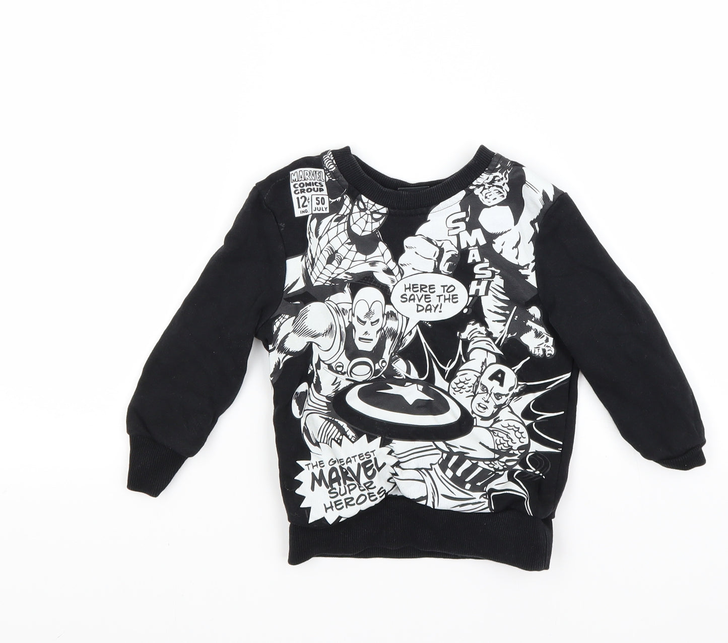 George Boys Black   Pullover Sweatshirt Size 2 Years  - Marvel