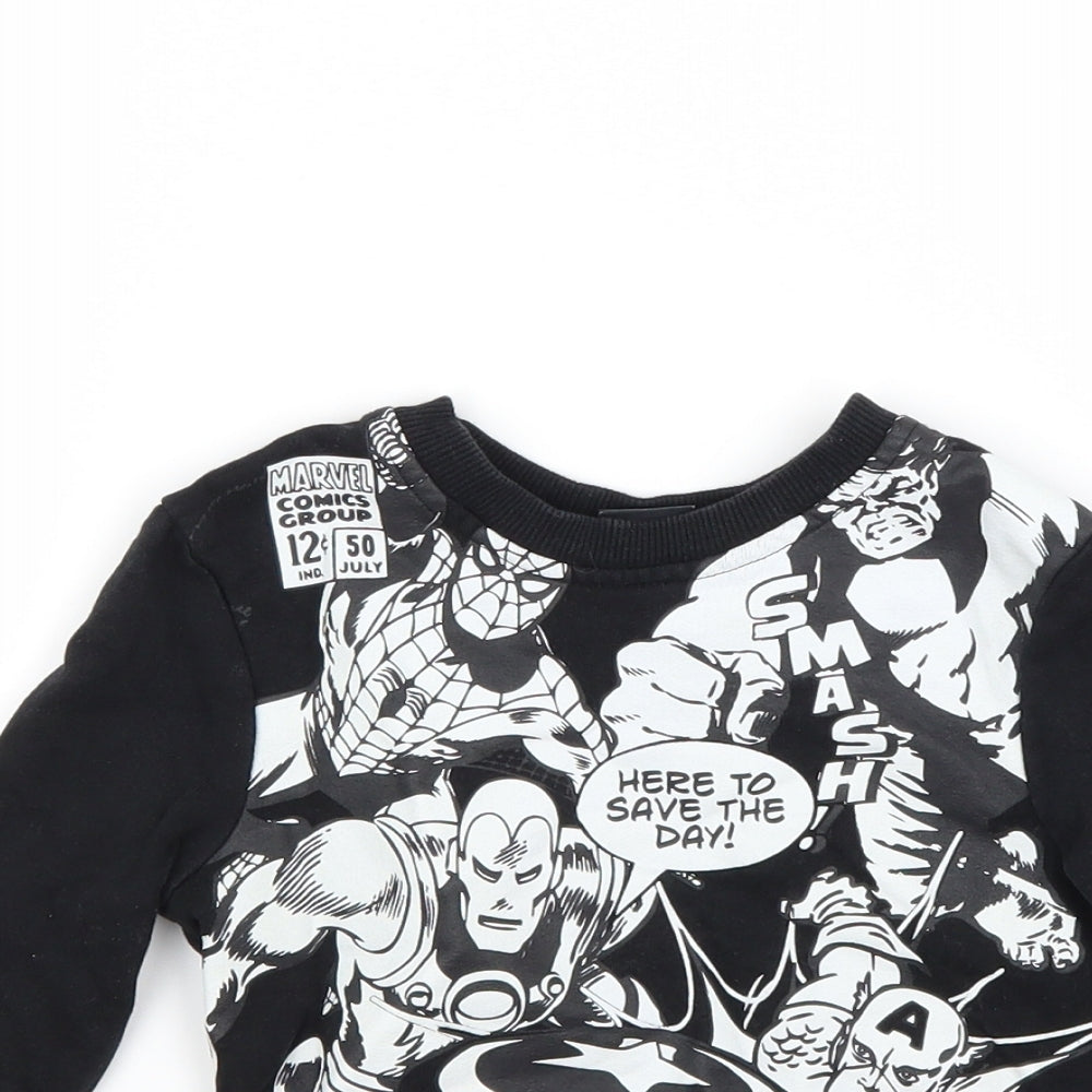 George Boys Black   Pullover Sweatshirt Size 2 Years  - Marvel