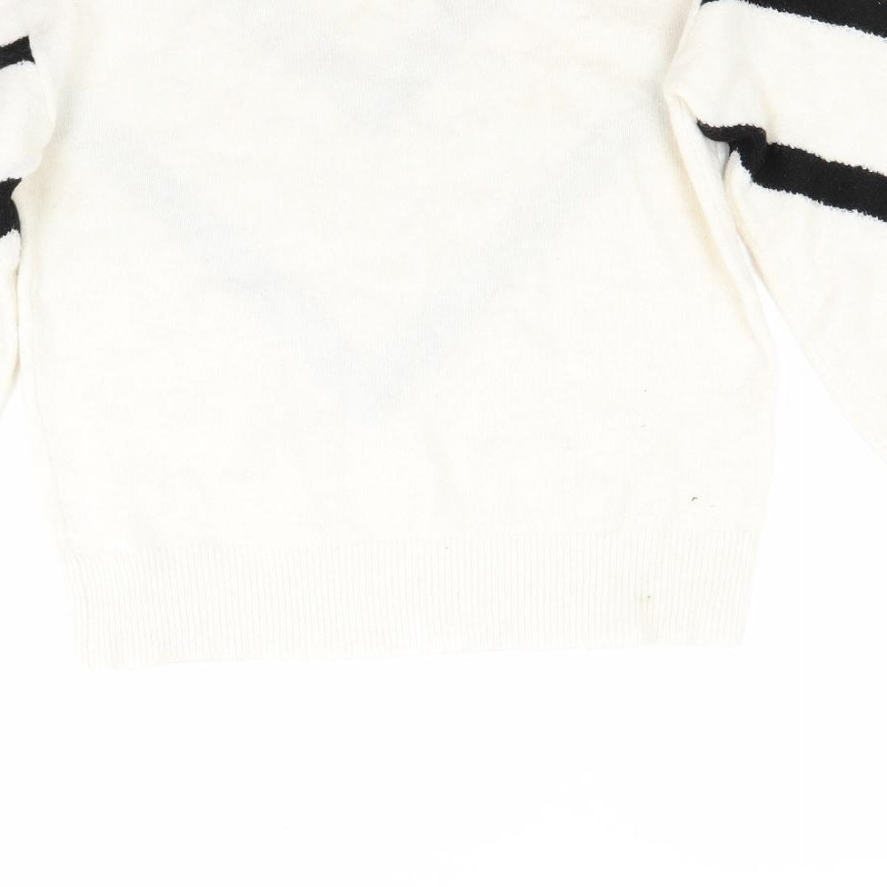 George Womens White   Pullover Jumper Size S