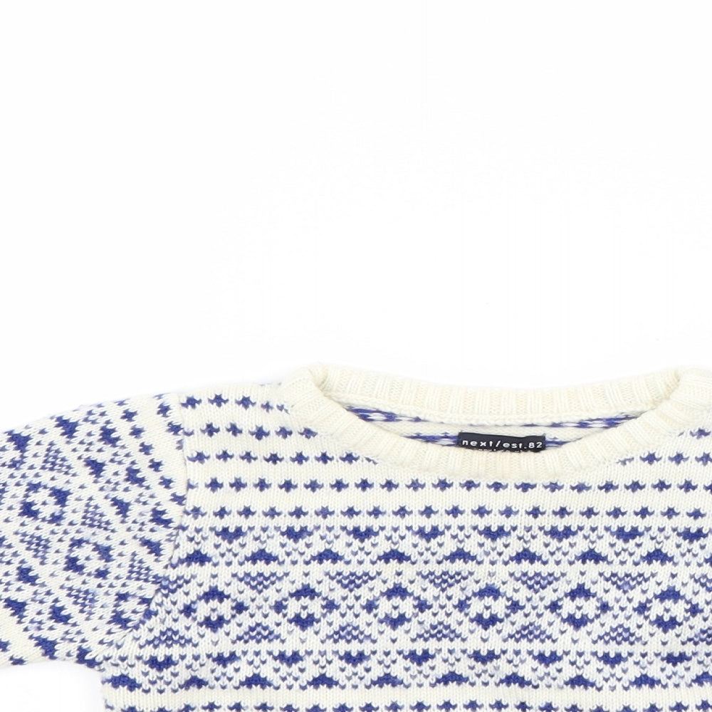NEXT Boys White   Pullover Jumper Size 2 Years