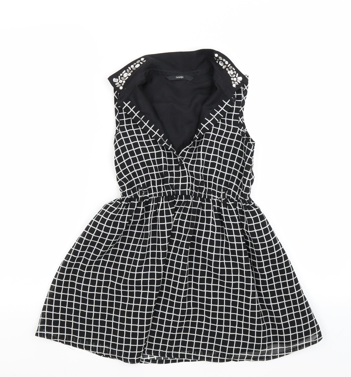 George Girls Black   Fit & Flare  Size 6-7 Years