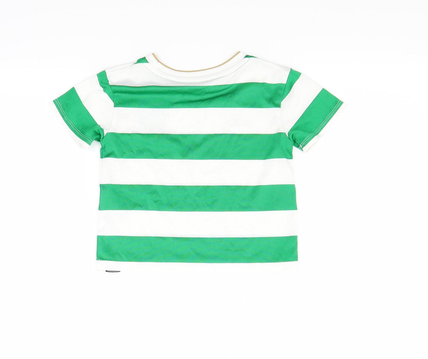 New Balance Boys Green Striped  Basic T-Shirt Size S  - Celtic FC