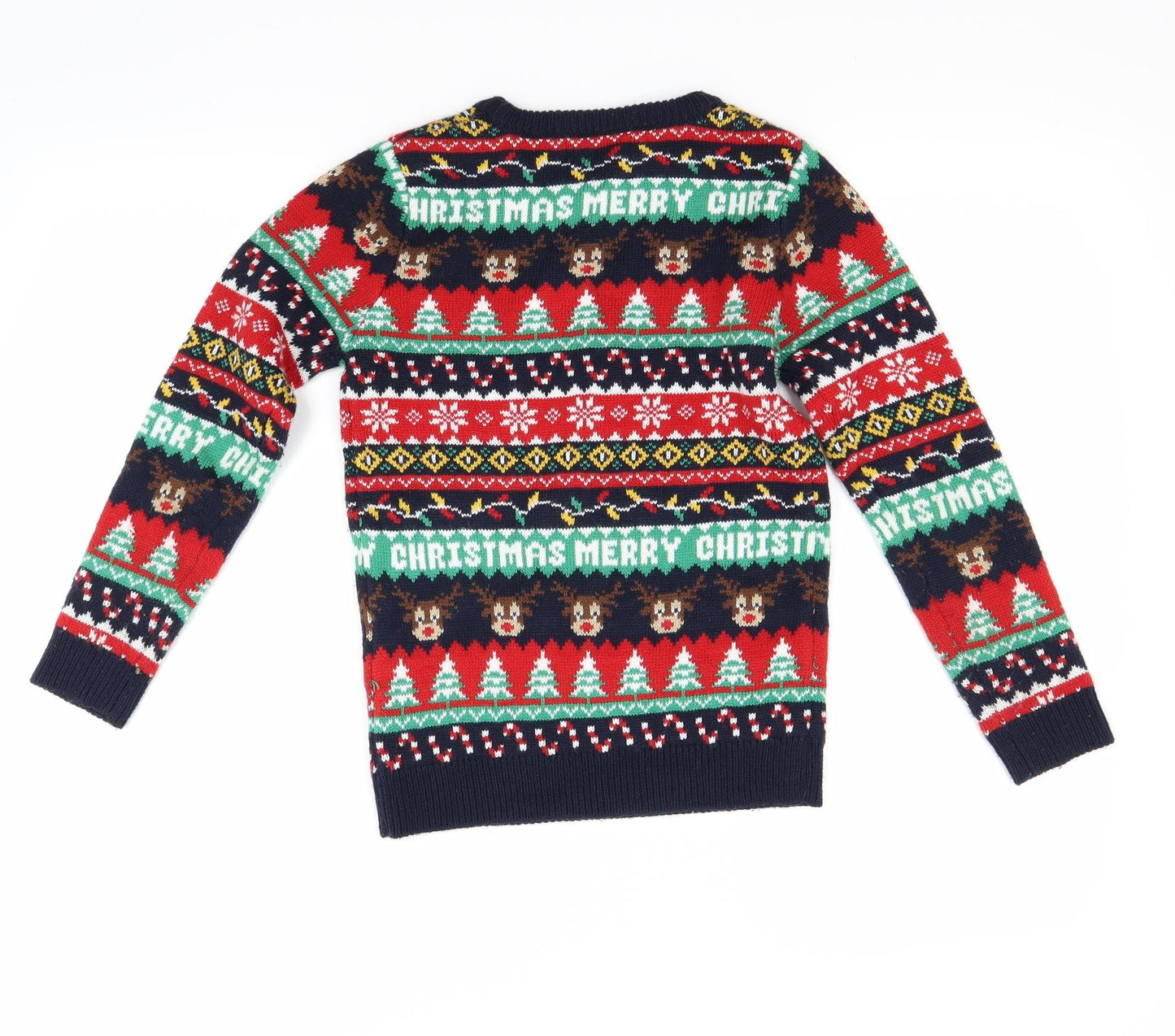 Matalan Boys Blue   Pullover Jumper Size 9 Years  - Christmas  Jumper