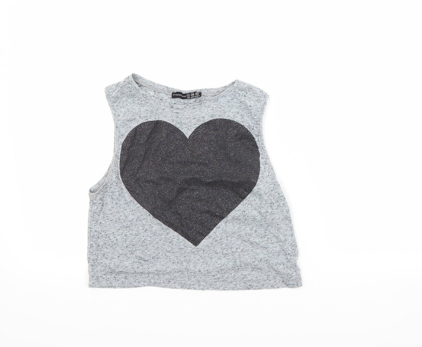Atmosphere Womens Grey   Cropped T-Shirt Size 6