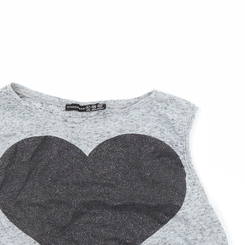 Atmosphere Womens Grey   Cropped T-Shirt Size 6