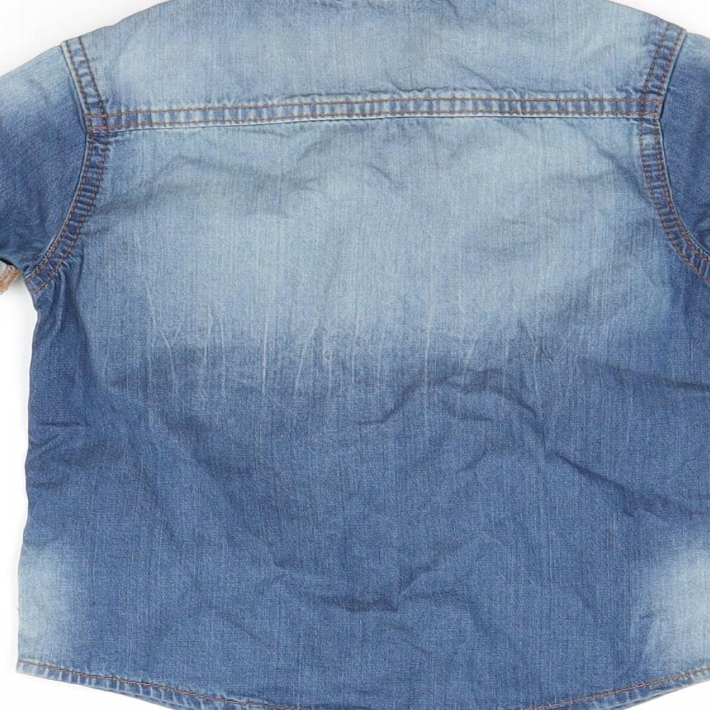 George Boys Blue   Basic Button-Up Size 2 Years
