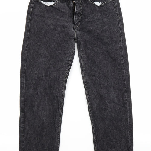 Kurt Muller Womens Black  Denim Straight Jeans Size 10 L28 in