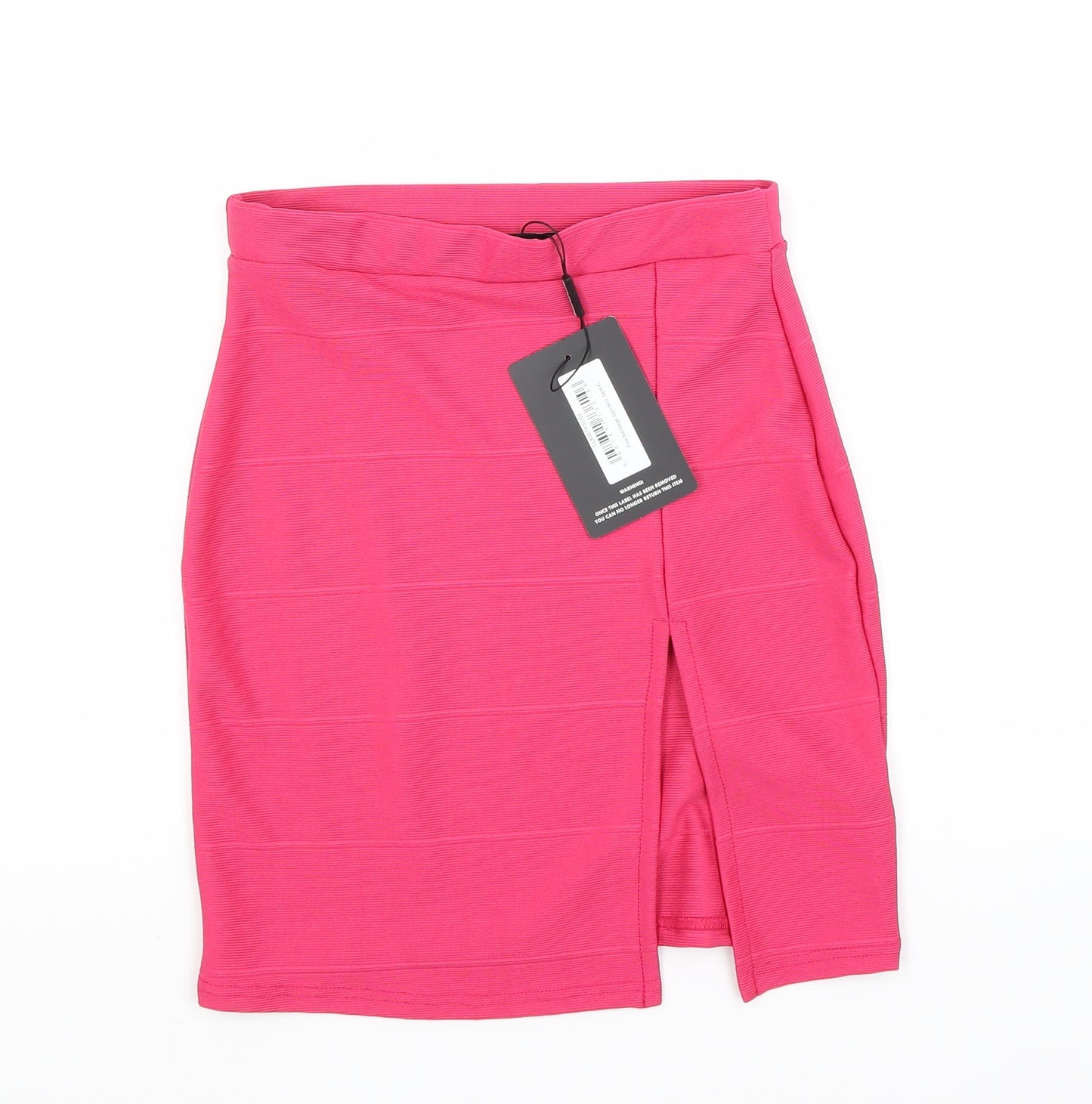 PRETTYLITTLETHING Womens Pink   Bandage Skirt Size 6