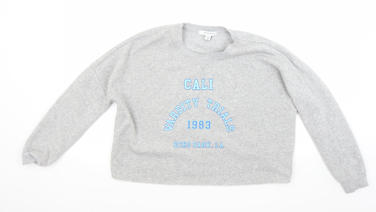 Primark Womens Grey   Pullover Sweatshirt Size S