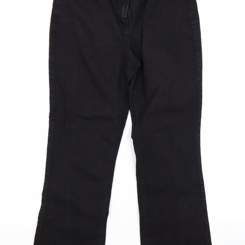 BHS Womens Black  Denim Bootcut Jeans Size 12 L28 in