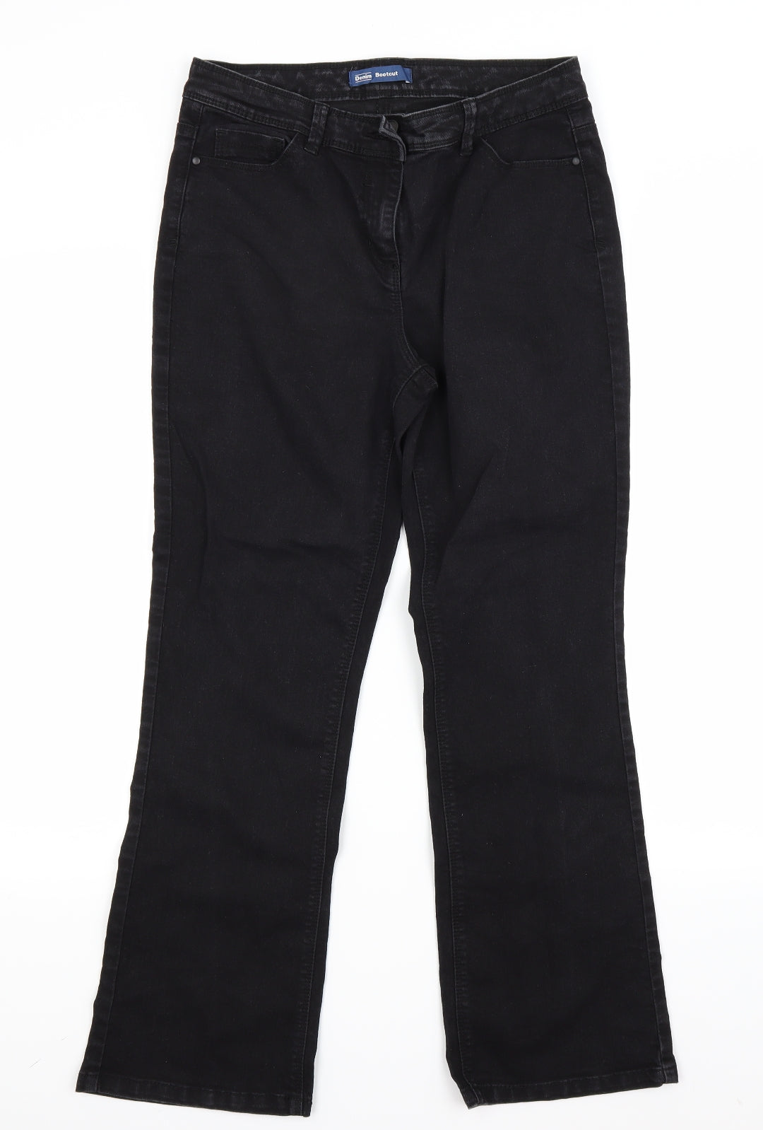 BHS Womens Black  Denim Bootcut Jeans Size 12 L28 in