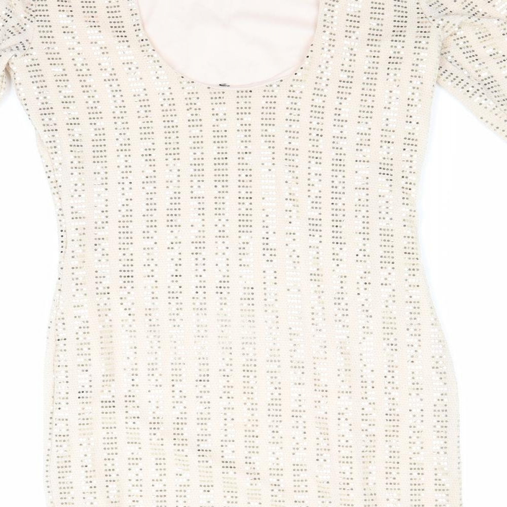 River Island Womens Beige   Bodycon  Size 10