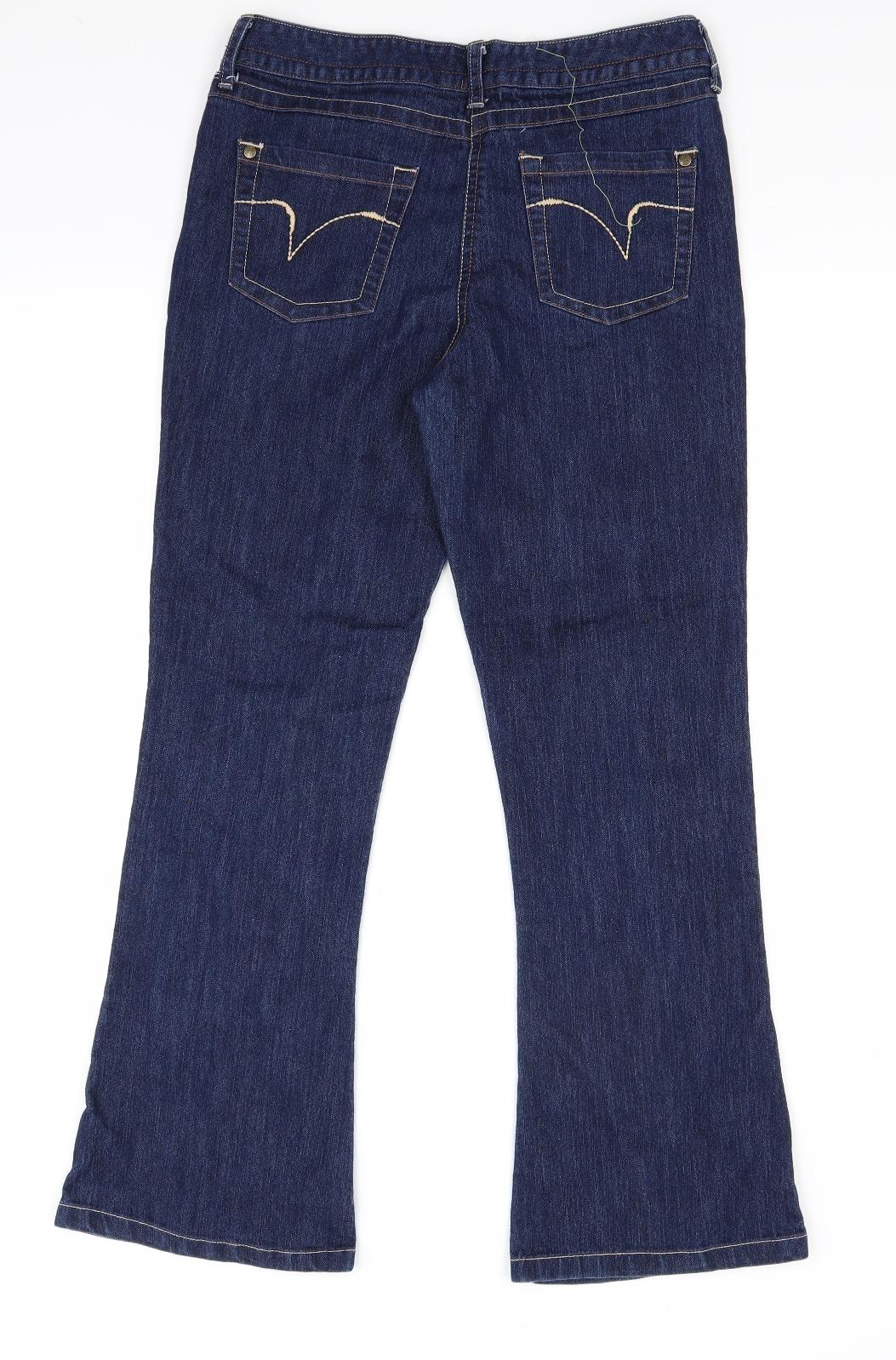George Womens Blue  Denim Bootcut Jeans Size 10 L29 in