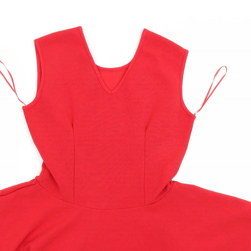 ribon Womens Red   Tunic Blouse Size 10