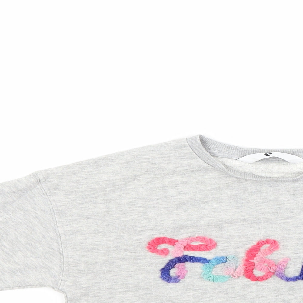 Very Girls Grey   Pullover Sweatshirt Size 5-6 Years