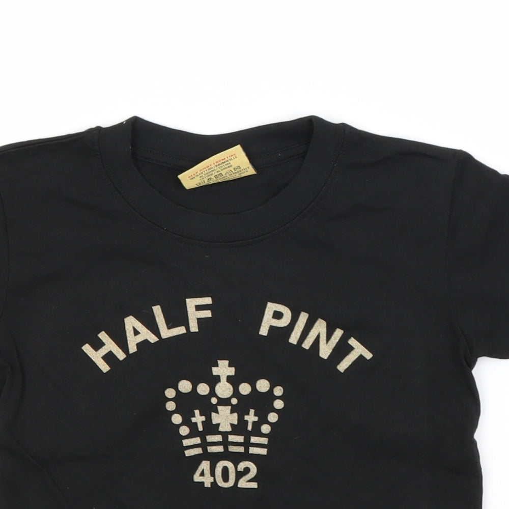 Larkwood Boys Black   Basic T-Shirt Size 2-3 Years