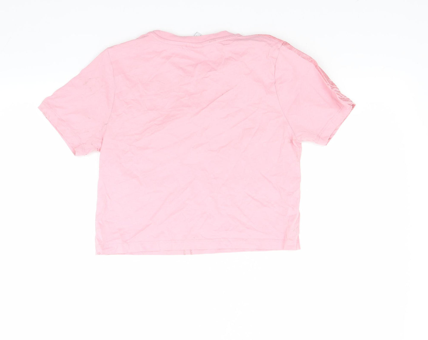 Hype Girls Pink   Cropped T-Shirt Size 13 Years