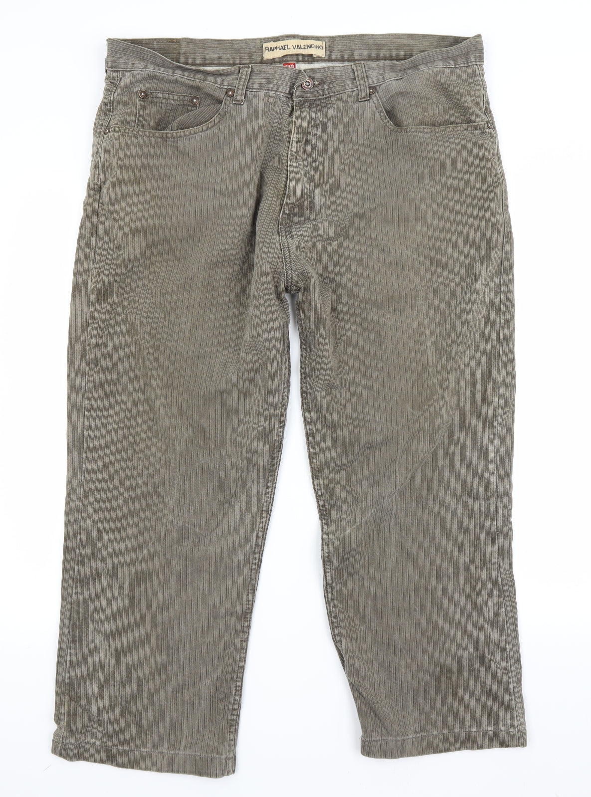 Raphael Valencino Mens Brown  Denim Cropped Jeans Size 38 L24 in