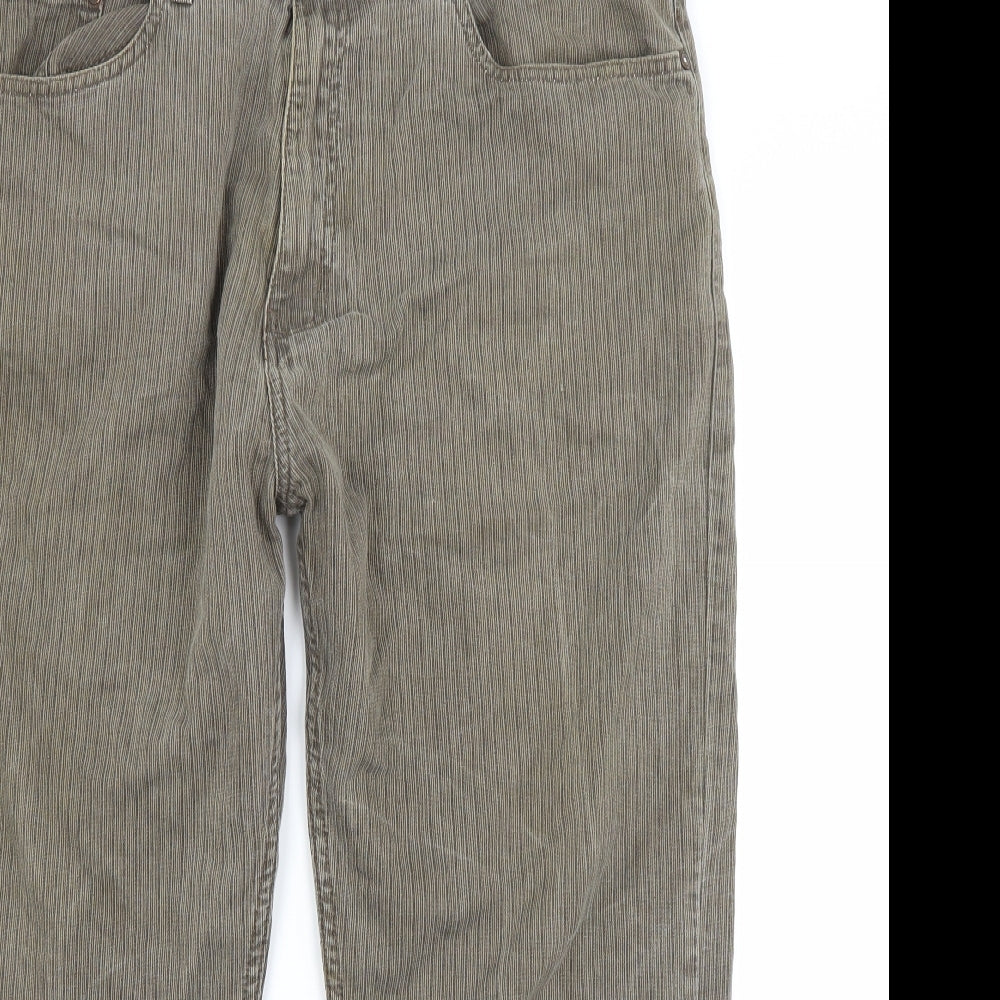 Raphael Valencino Mens Brown  Denim Cropped Jeans Size 38 L24 in