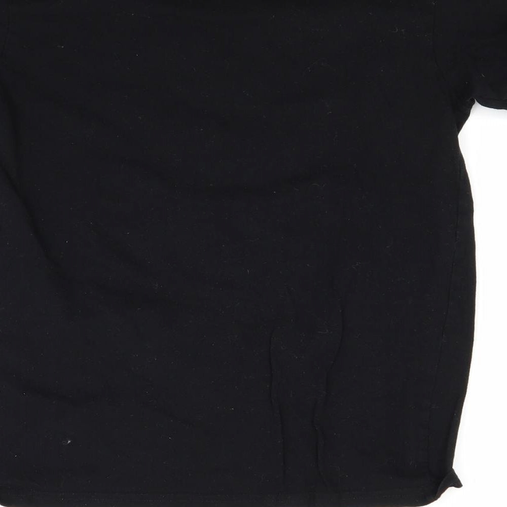 Urban Outlaws Boys Black   Basic T-Shirt Size 11-12 Years