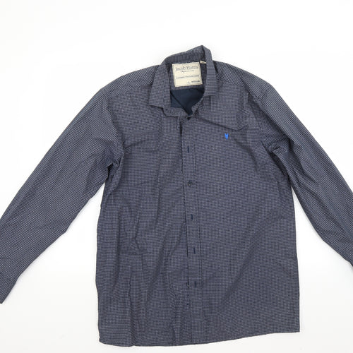 Jacob Harris Mens Blue    Button-Up Size M