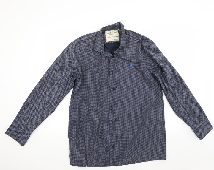 Jacob Harris Mens Blue    Button-Up Size M