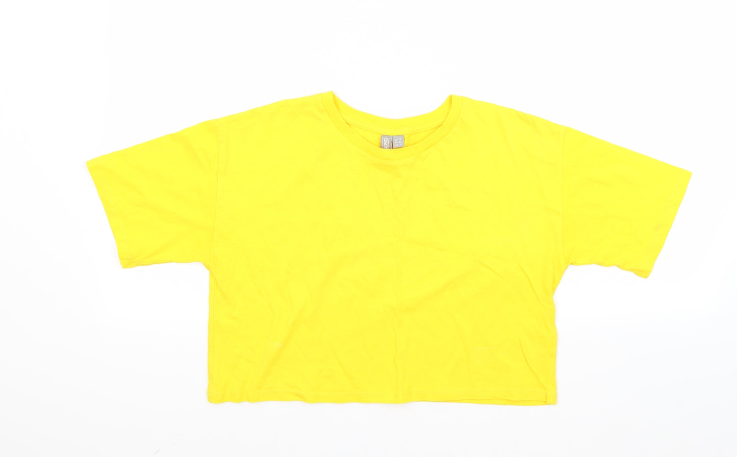 ASOS Womens Yellow   Cropped T-Shirt Size 12