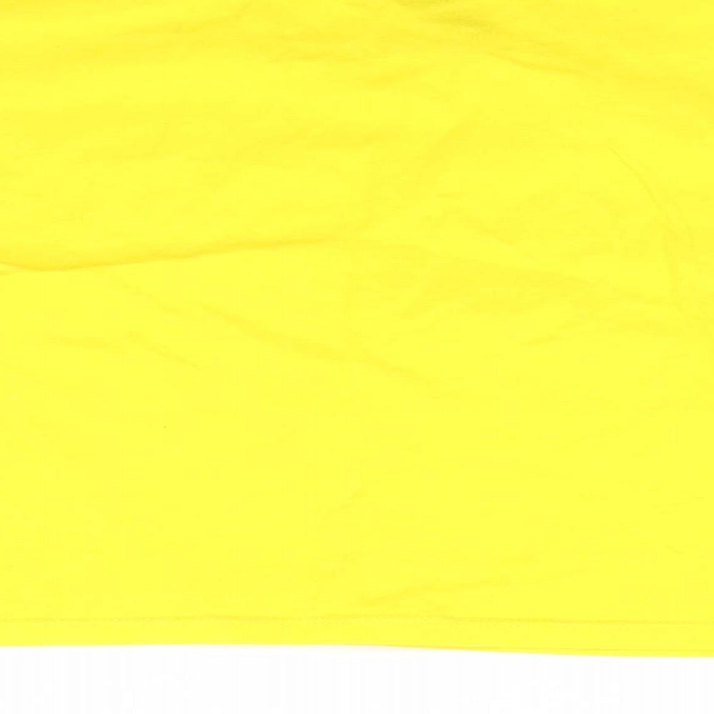 ASOS Womens Yellow   Cropped T-Shirt Size 12
