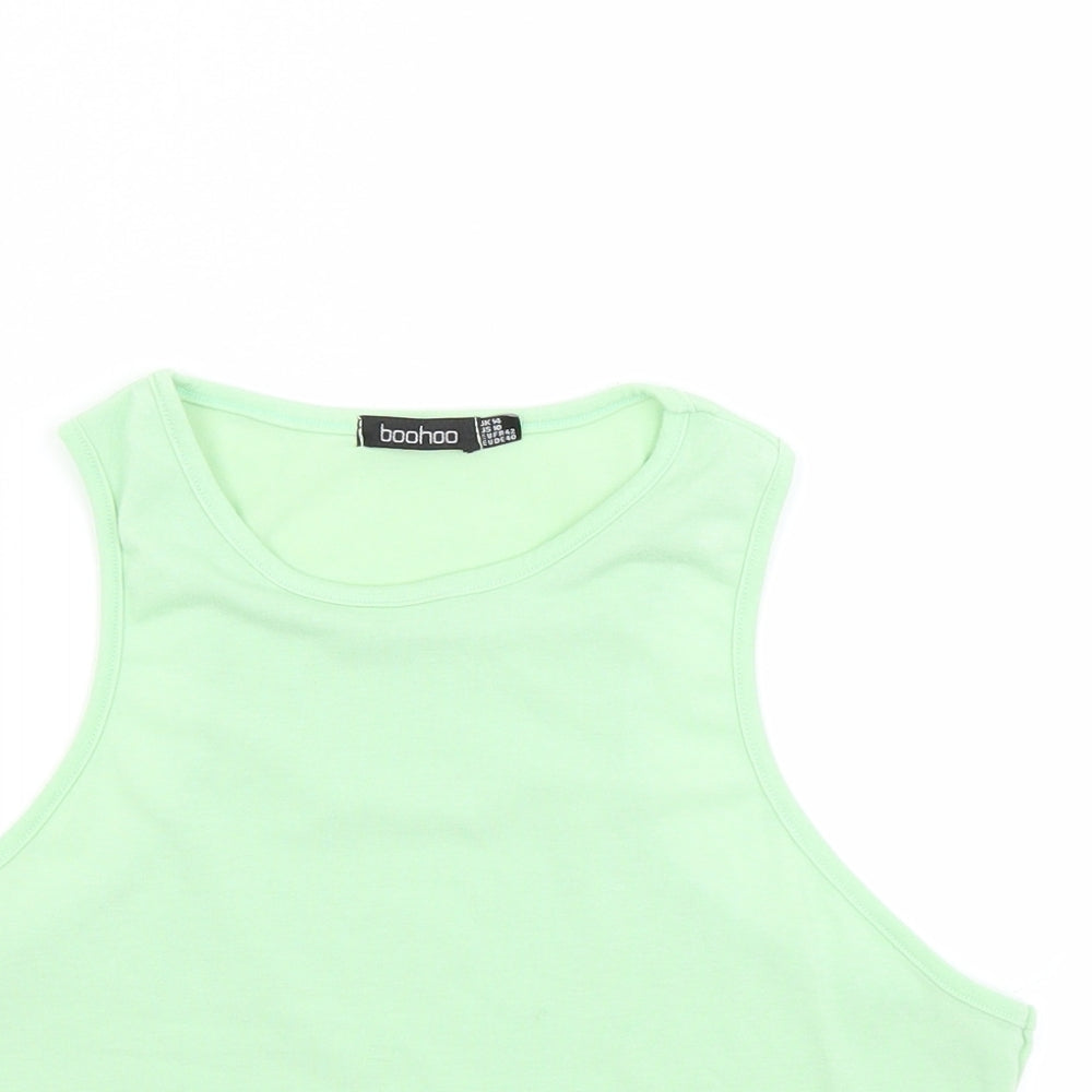 Boohoo Womens Green   Basic Tank Size 14