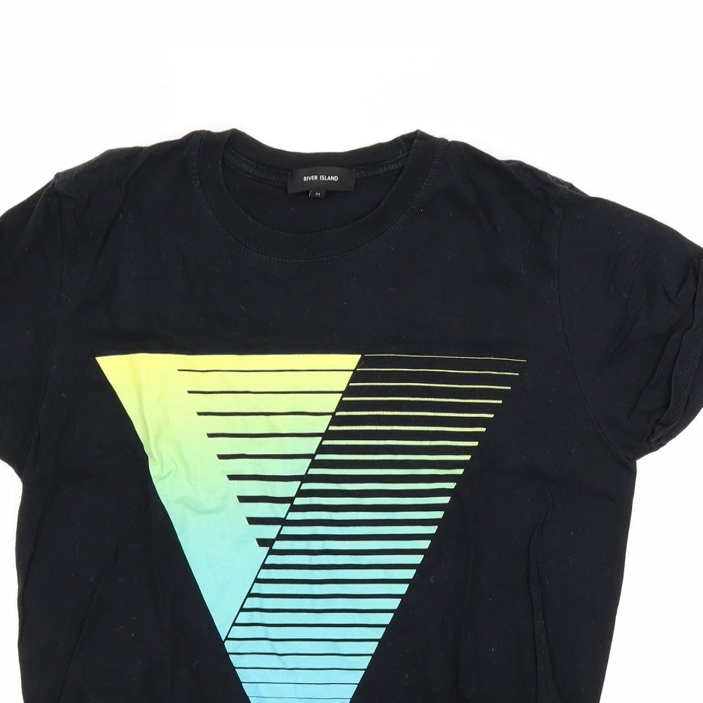 river island` Mens Black    T-Shirt Size M