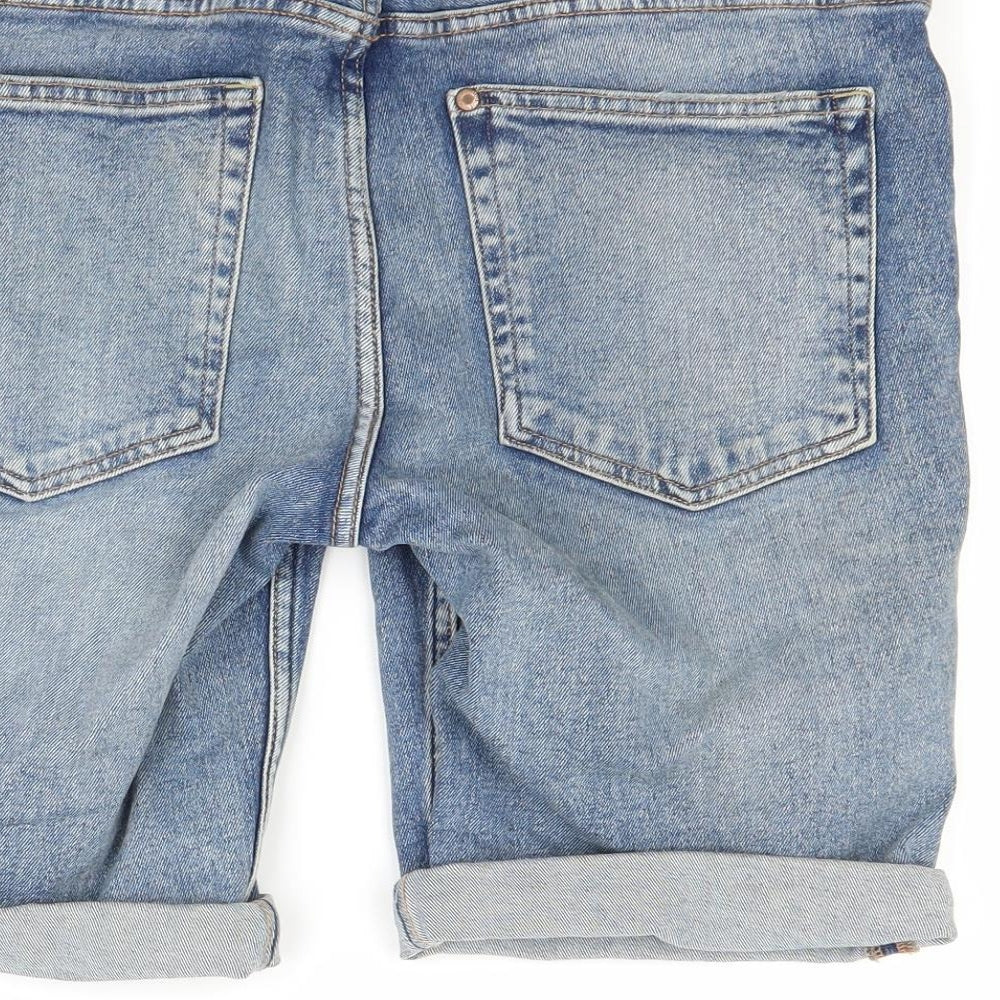 H&M Mens Blue  Denim Chino Shorts Size 32