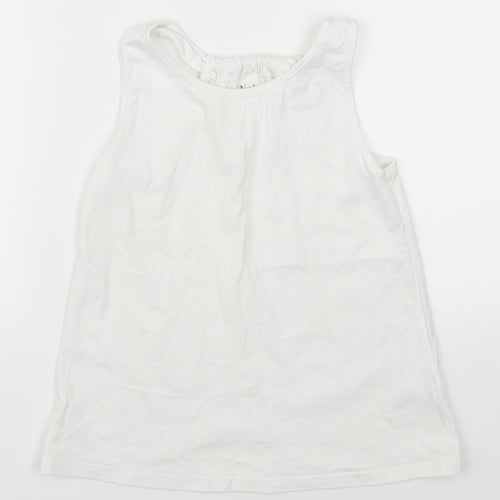 Nutmeg Girls White   Basic Tank Size 11-12 Years