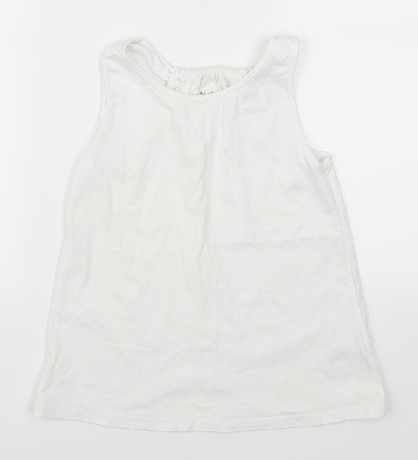 Nutmeg Girls White   Basic Tank Size 11-12 Years