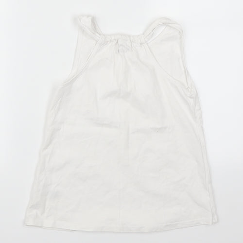 Nutmeg Girls White   Basic Tank Size 11-12 Years
