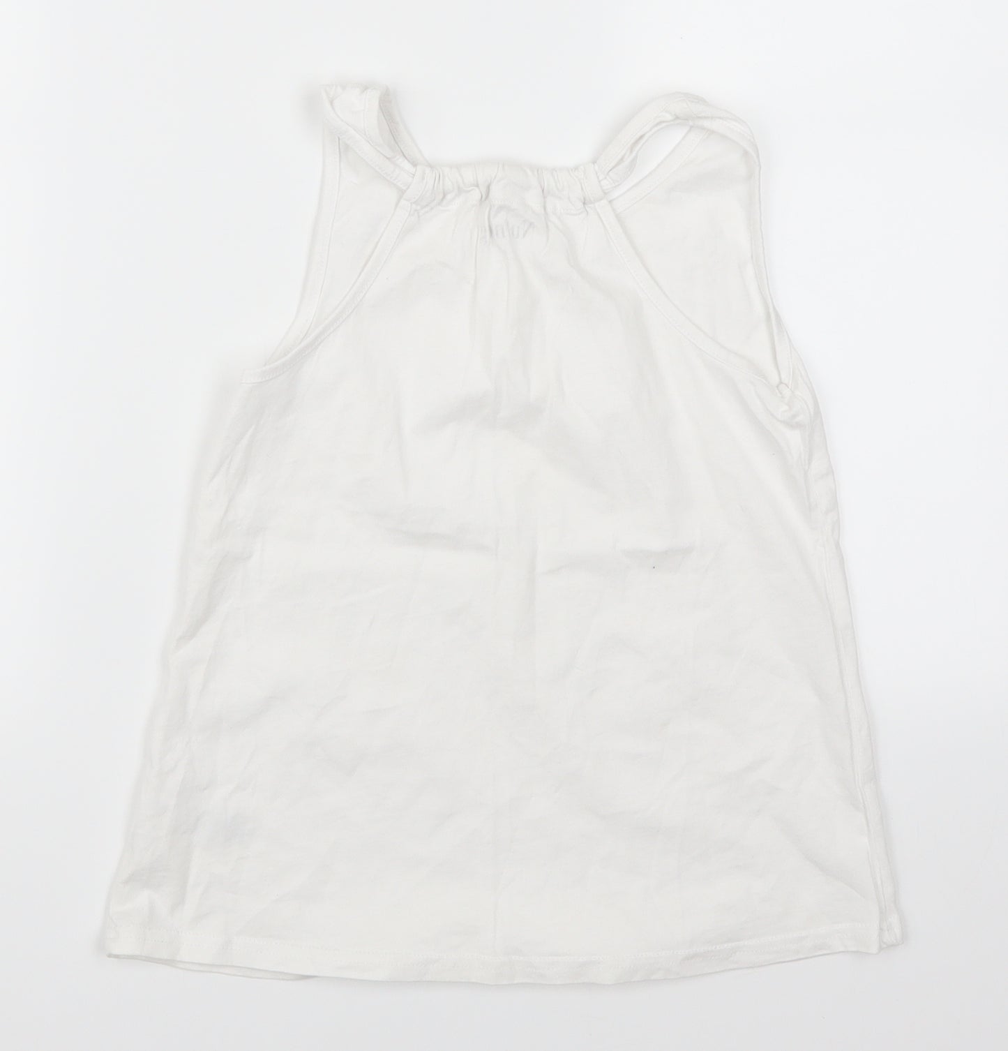 Nutmeg Girls White   Basic Tank Size 11-12 Years