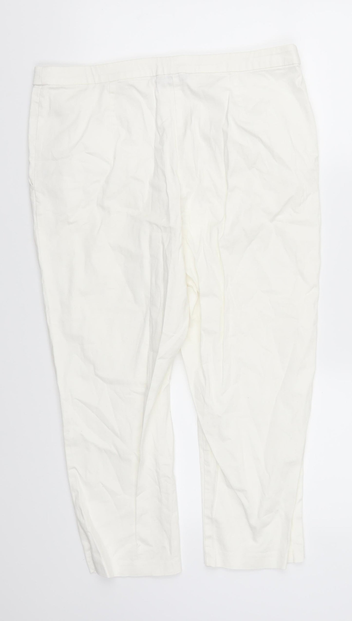 TU Womens White   Cropped Trousers Size 12 L21 in