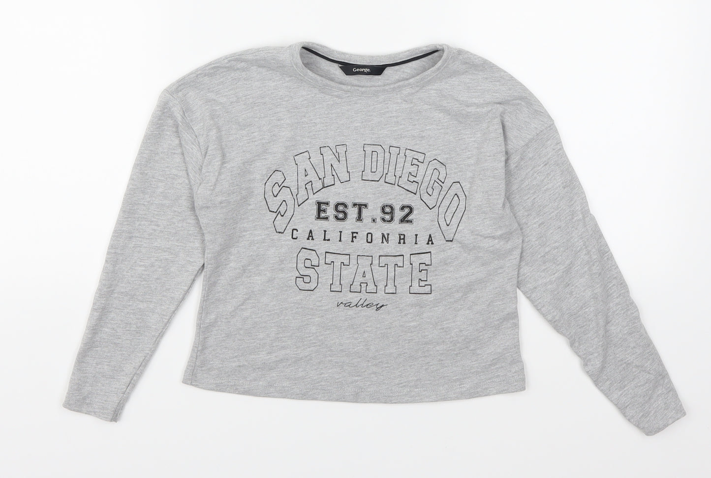 George Boys Grey   Basic T-Shirt Size 6-7 Years  - San Diego State