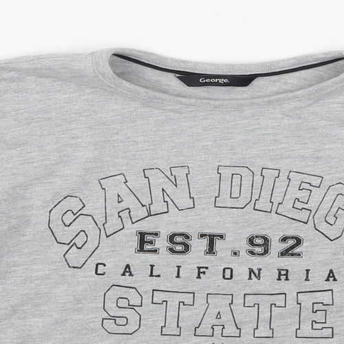 George Boys Grey   Basic T-Shirt Size 6-7 Years  - San Diego State
