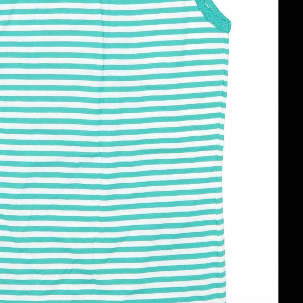 Cherokee Womens Green Striped  Basic Tank Size 12
