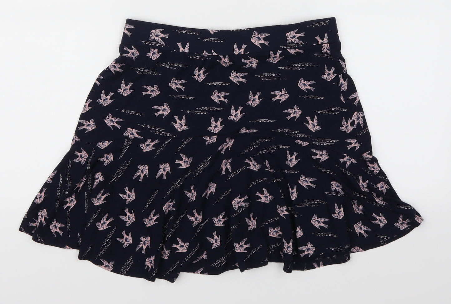 NEXT Womens Blue Animal Print  Skater Skirt Size 12  - Birds