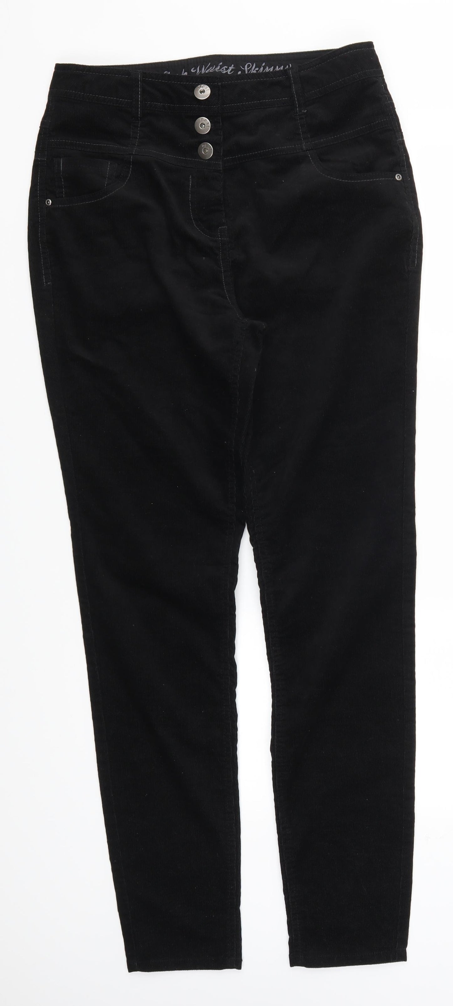NEXT Womens Black  Corduroy Sweatpants Trousers Size 14 L32 in