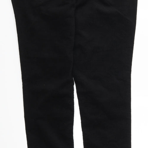 NEXT Womens Black  Corduroy Sweatpants Trousers Size 14 L32 in