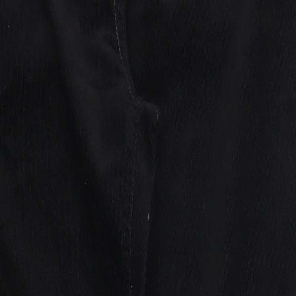 NEXT Womens Black  Corduroy Sweatpants Trousers Size 14 L32 in