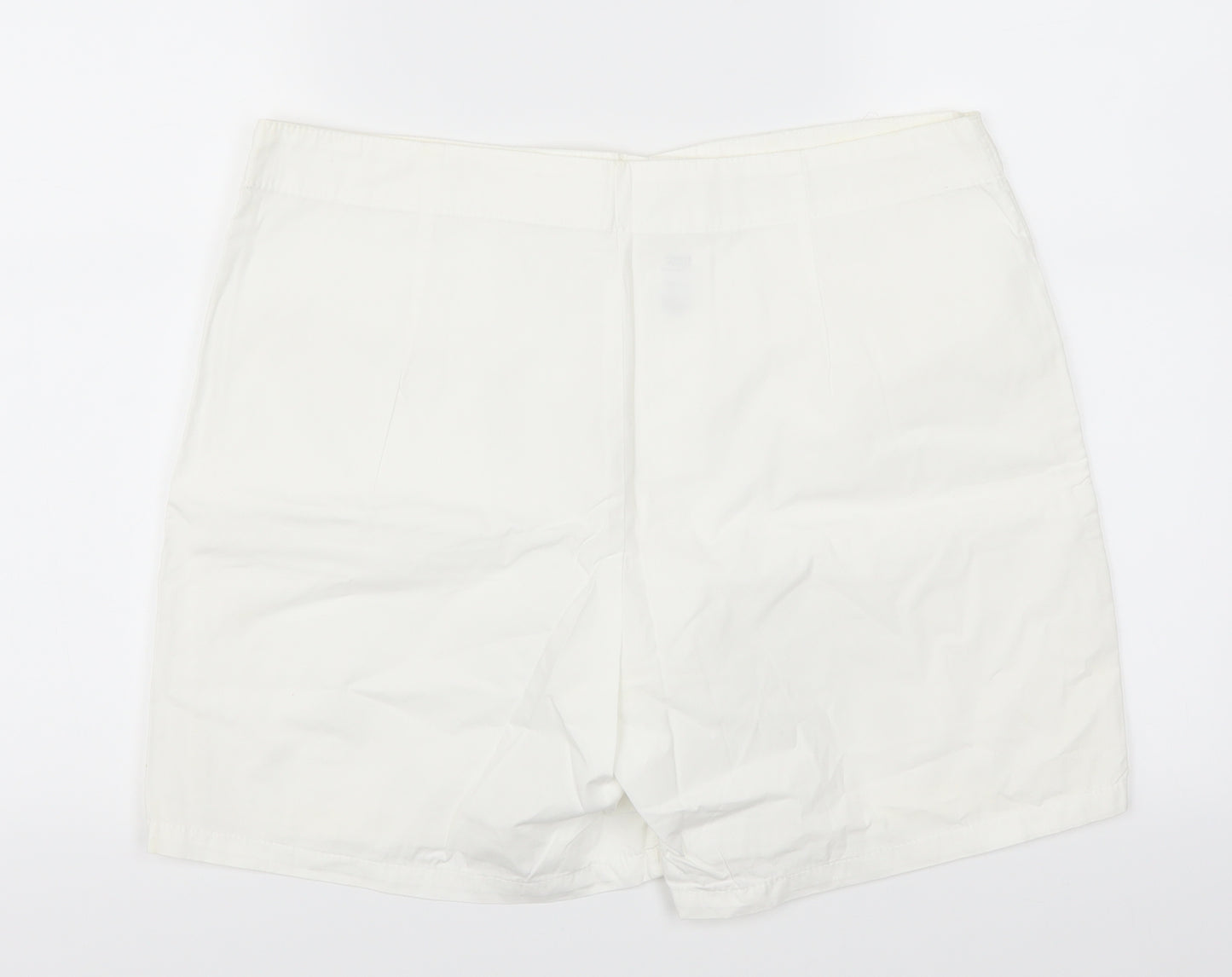 Marks and Spencer Womens White   Mom Shorts Size 14