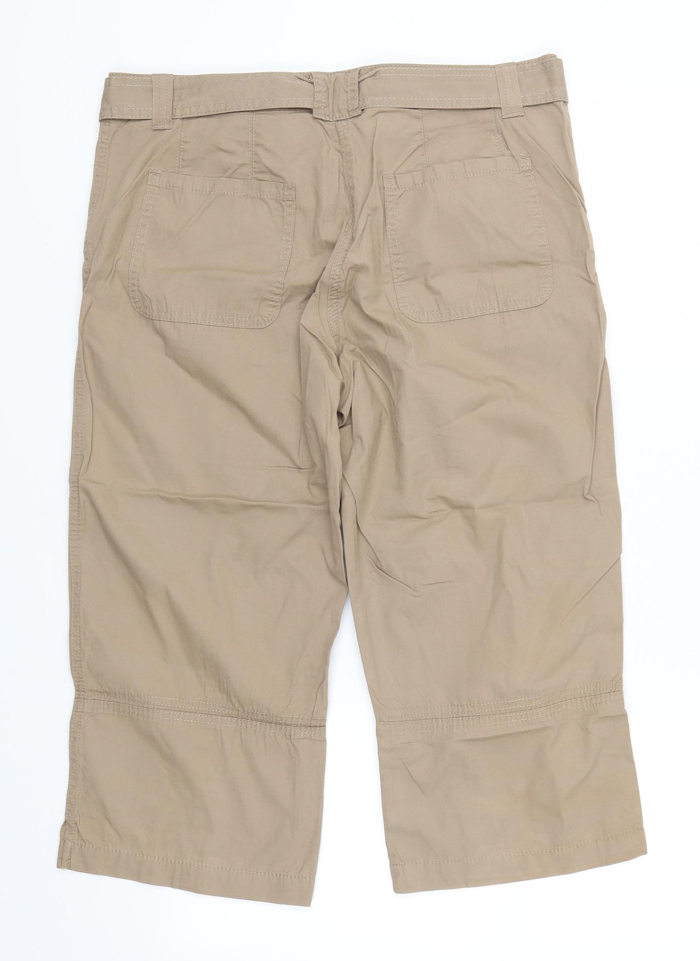 Marks and Spencer Womens Brown   Cropped Trousers Size 12 L21 in
